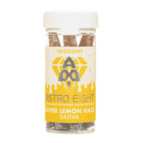 Astro Eight THC-A Liquid Diamond Pre-Rolls - Super Lemon Haze