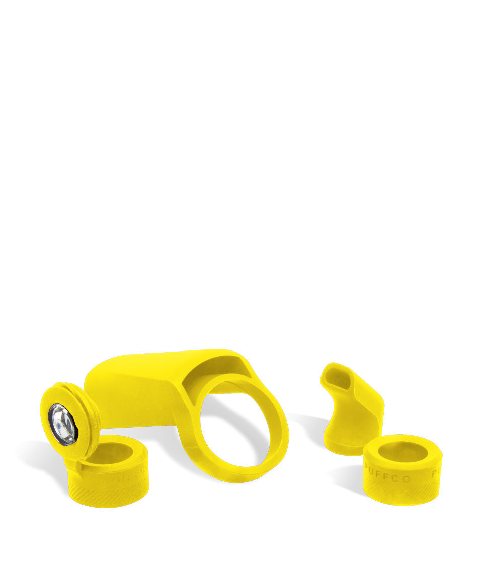 Yellow apart Puffco Peak Pro Travel Pack on white studio background