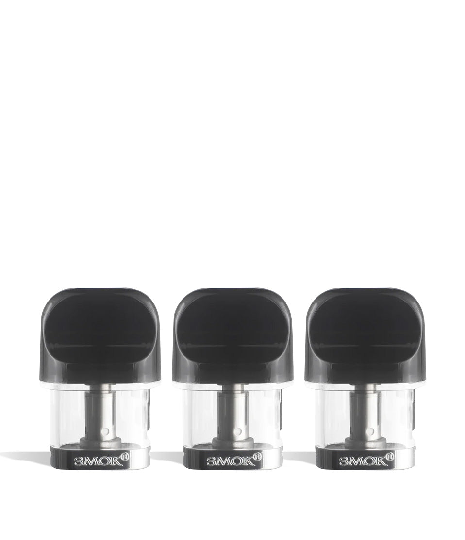 SMOK Novo Badge Pods Mesh 3pk replacement pod for SMOK vape on white background