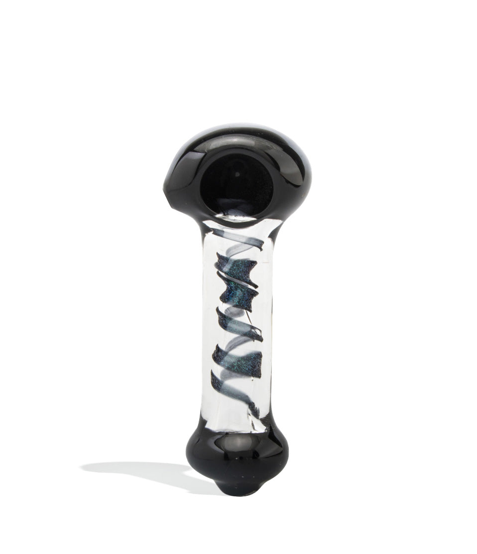 Swirl Dicro Hand Pipe glass hand pipe on white background