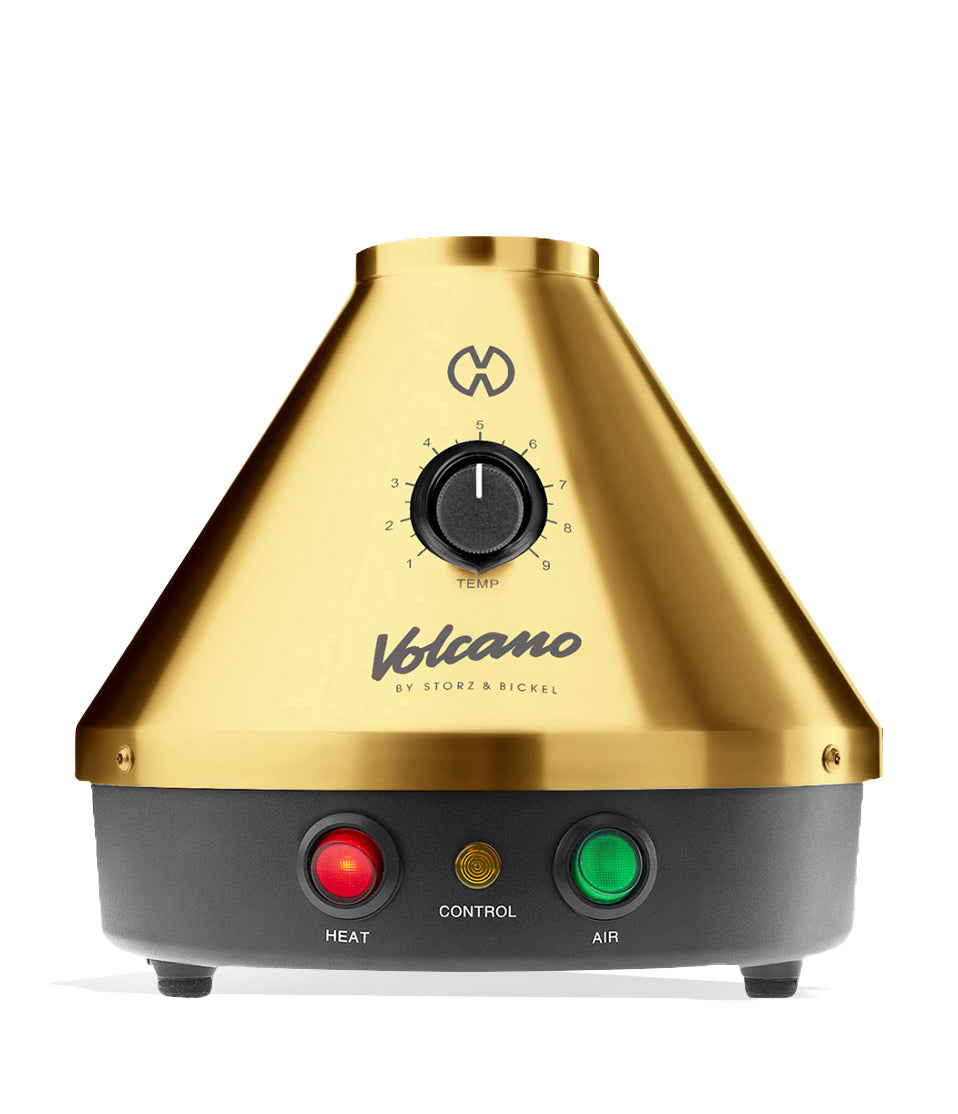 Storz & Bickel Volcano Classic Vaporizer Gold Edition dry herb vaporizer portable on white background