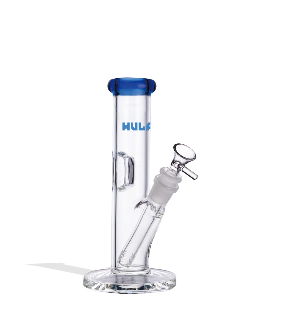 Wulf Mods 5mm 8inch Straight Water Pipe thick glass straight tube bong on white background
