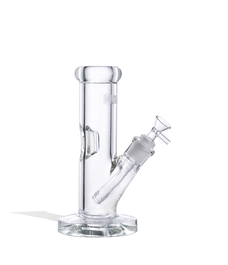 Wulf Mods 9mm 8inch Straight Water Pipe thick glass straight tube bong on white background