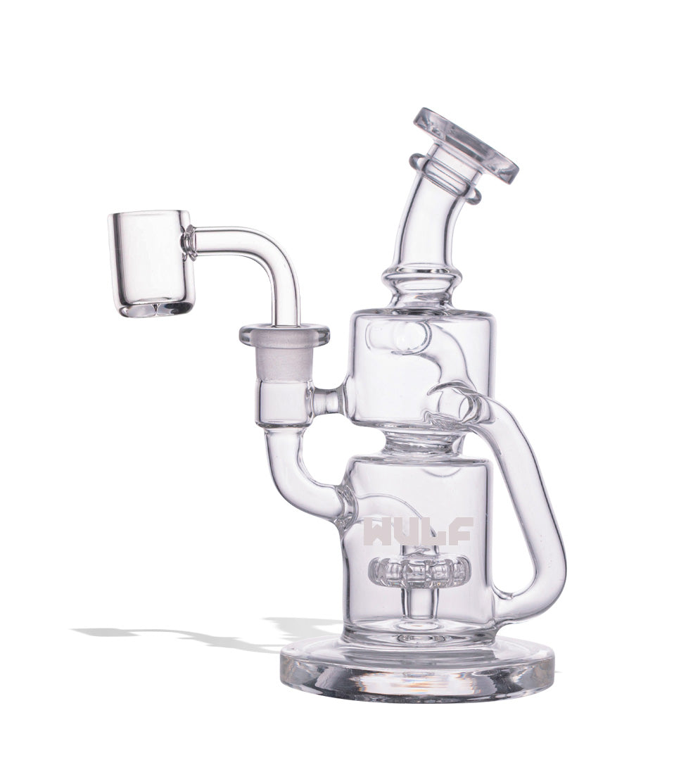 Wulf Mods Alpha 14mm Dab Rig with Quartz Banger glass dab rig concentrate pipe on white background