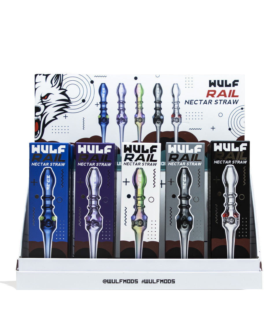 Wulf Mods Rail Nectar Straw 15pk nectar collector concentrate on white background