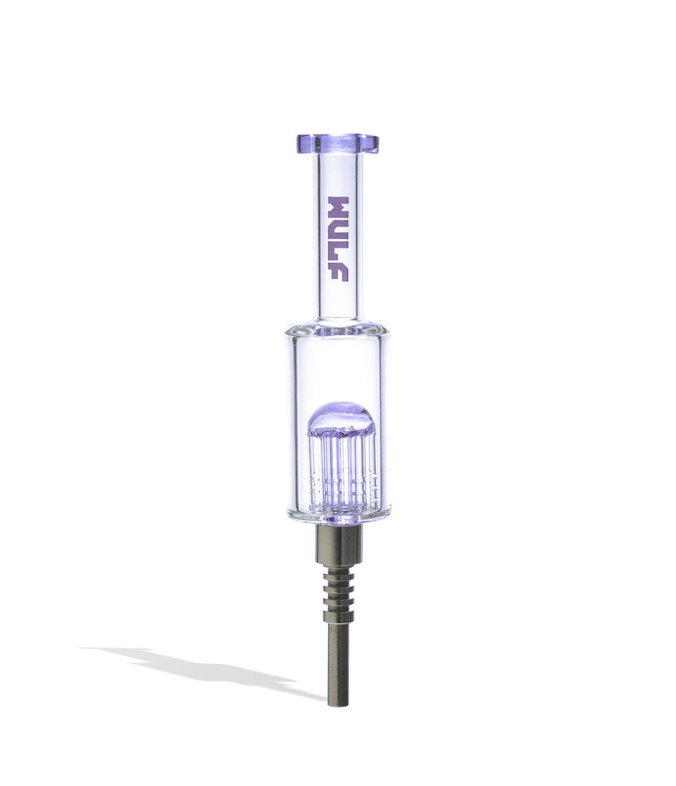 Purple Wulf Mods Timber Water Filtered Nectar Collector Front View on White Background