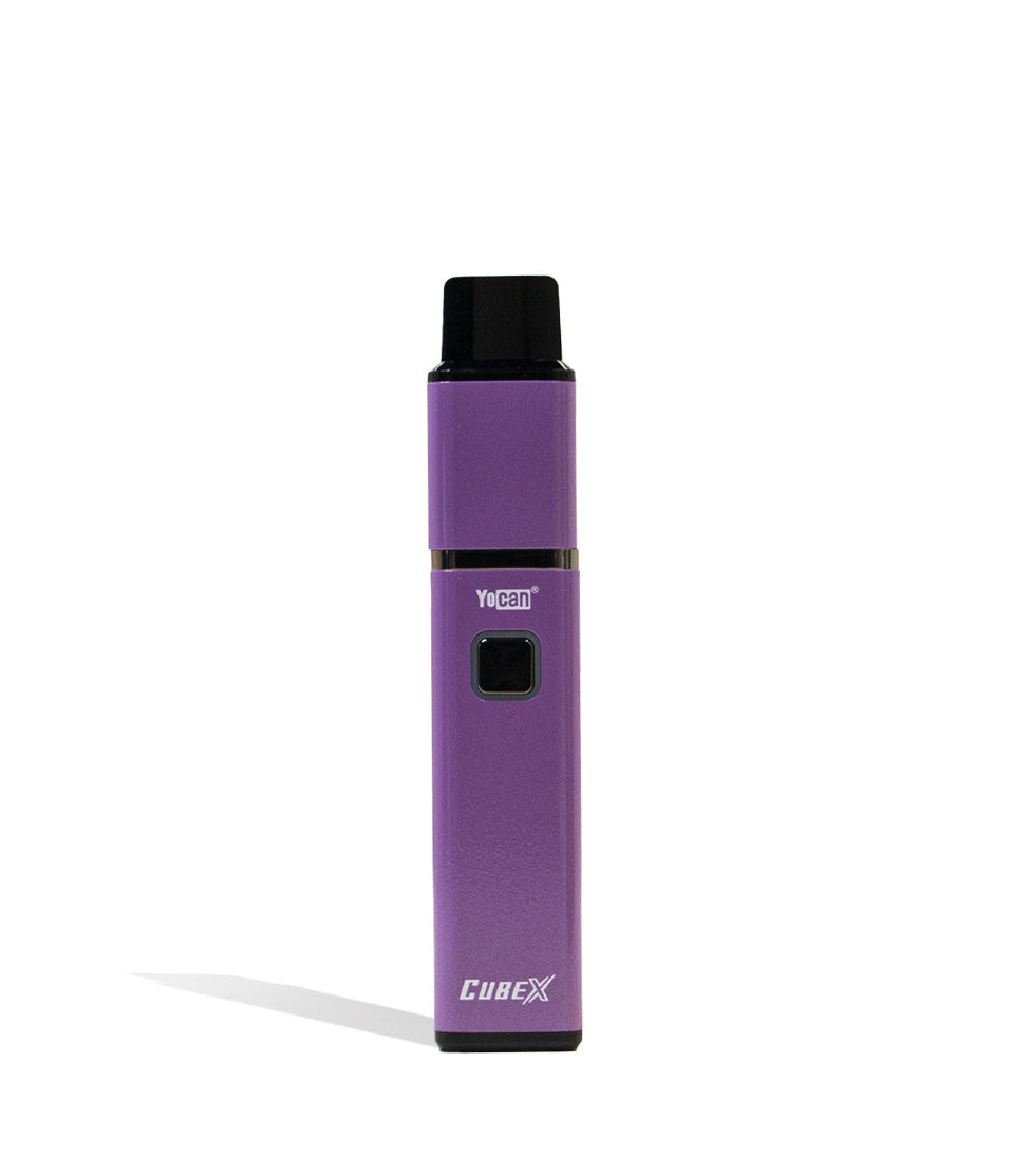Violet Yocan CubeX Concentrate Vaporizer Front View on White Background