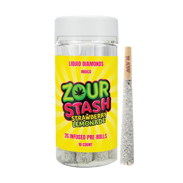 Zour Stash Liquid Diamond Pre-Rolls Strawberry Lemonade