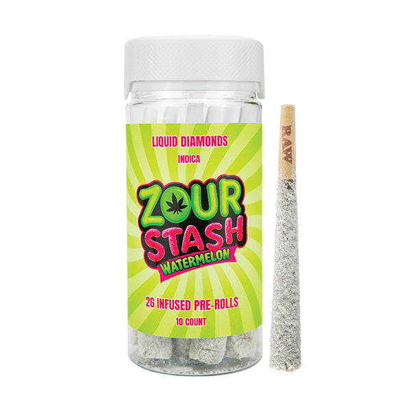 Zour Stash Liquid Diamond Pre-Rolls Watermelon