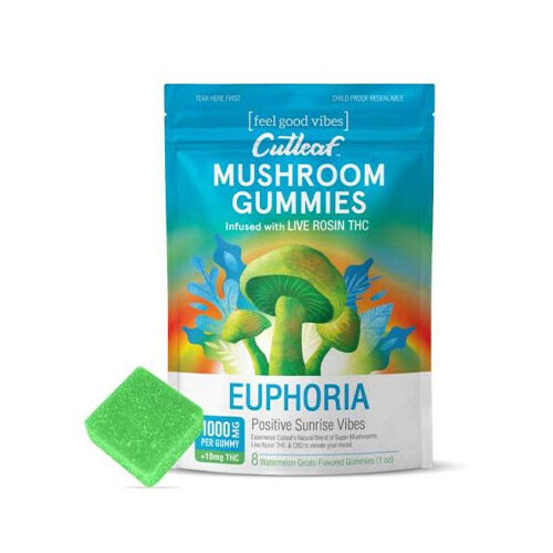 Cutleaf Euphoria Mushroom Gummies Watermelon Gelato