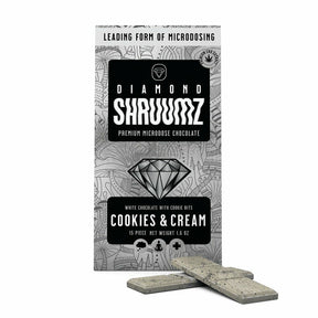 Diamond Shruumz Microdose Chocolate Bar Cookies and Cream
