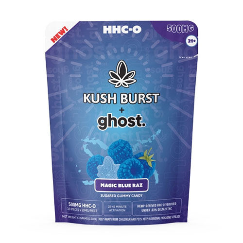 Kush Burst x Ghost HHC-O Gummies Magic Blue Raz