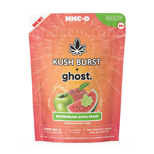 Kush Burst x Ghost HHC-O Gummies Watermelon Apple Peach