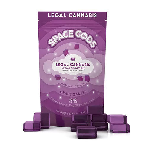 Space God Delta 9 Gummies Grape Galaxy