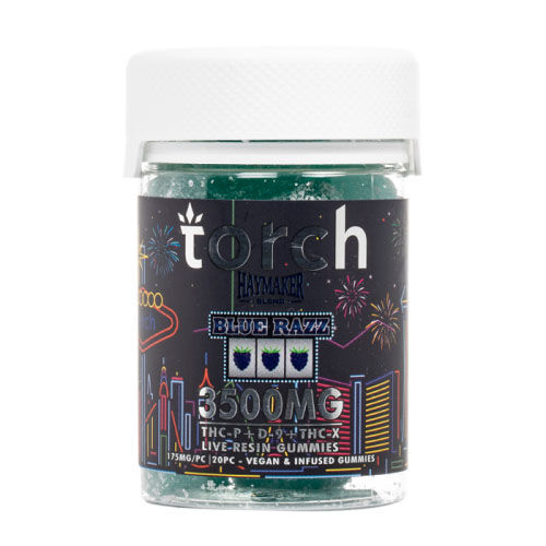 Torch Haymaker Blend Live Resin Gummies Blue Razz