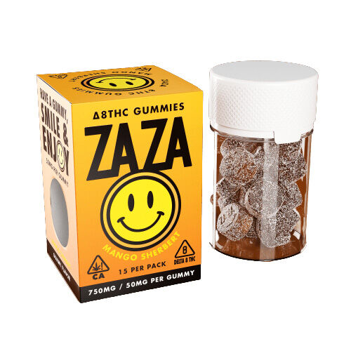 ZAZA Delta 8 Gummies Mango Sherbert