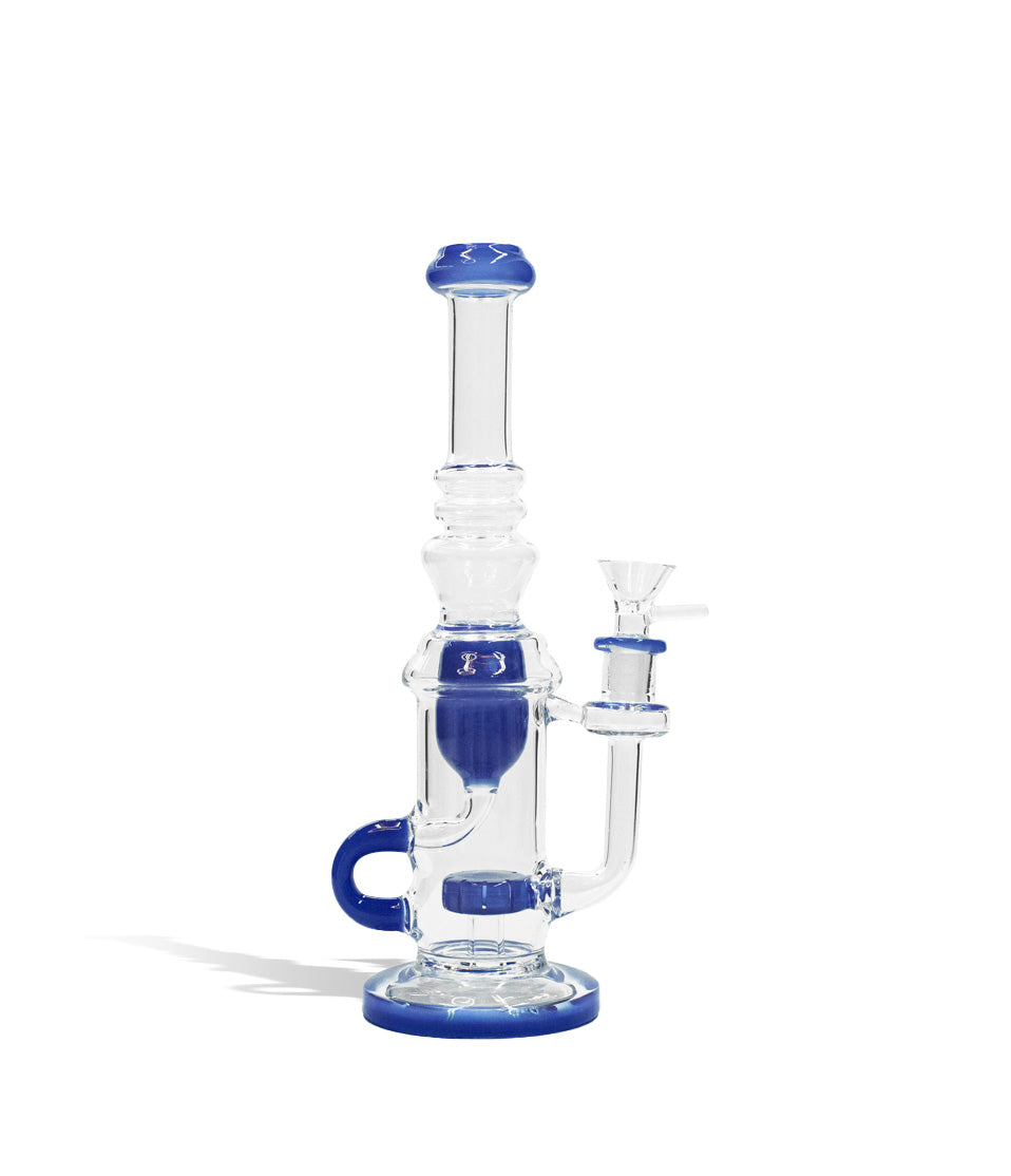 10 Inch Water Pipe with Color Matching Base, Perc, Diffuser, and Mouthpiece glass water pipe bong on white background