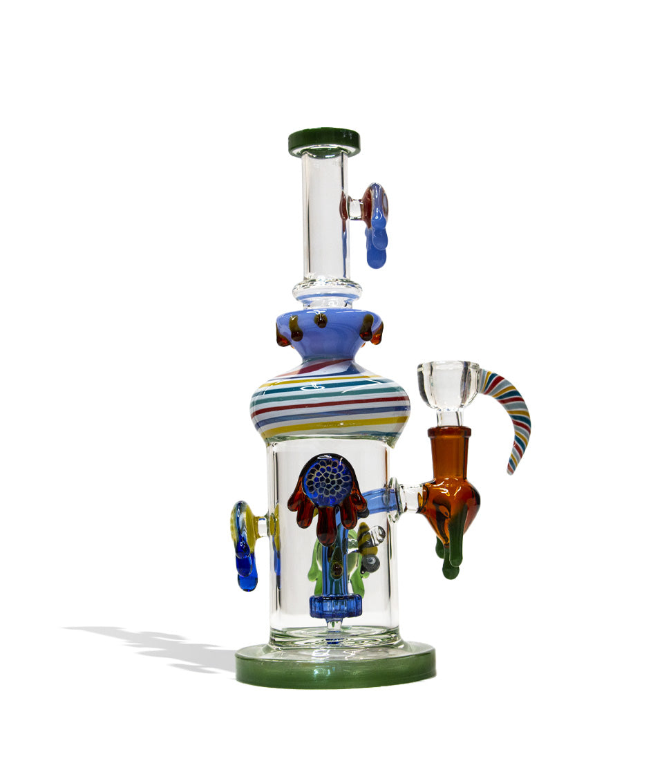 10 inch Dab Rig with Multi Designed Pearls glass dab rig concentrate pipe on white background
