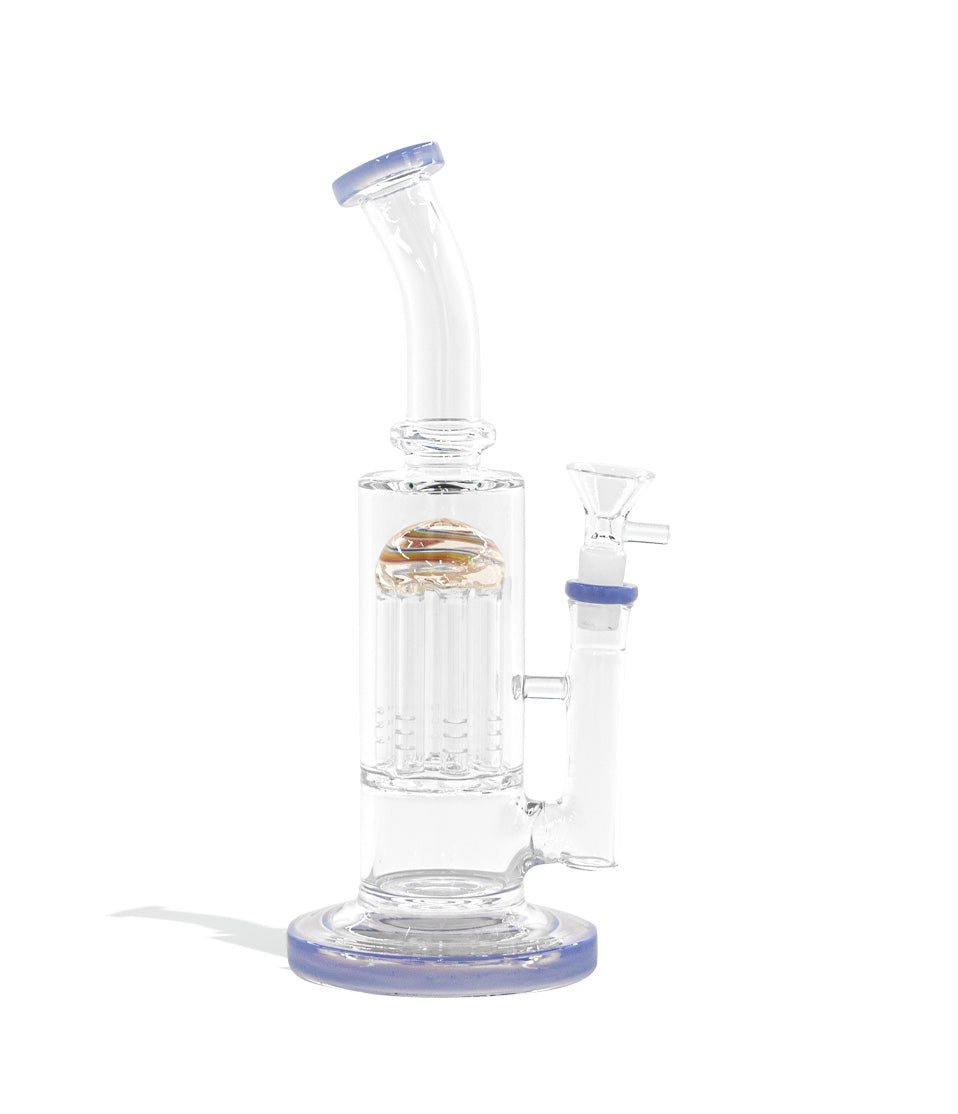 10 Inch Water Pipe with 8 Arm Perc and Bent Mouthpiece glass water pipe bong on white background