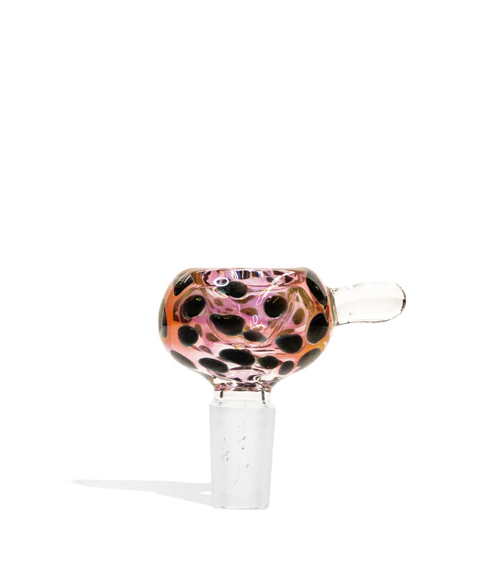 14mm Gold Fumed Bowl with Handle glass bowl piece bong on white background
