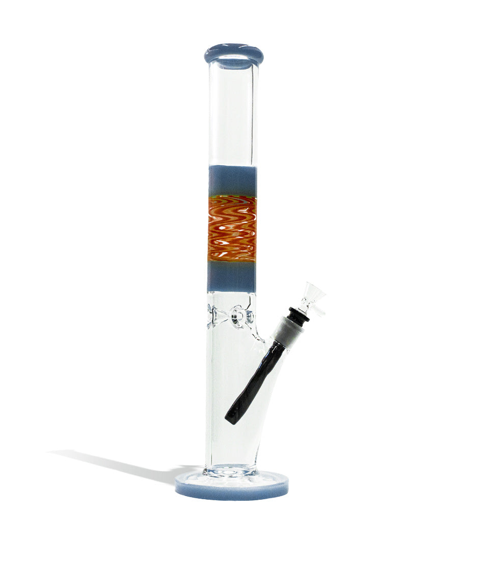 18 Inch 7mm Thick Straight Water Pipe with Swirled Color glass water pipe bong on white background