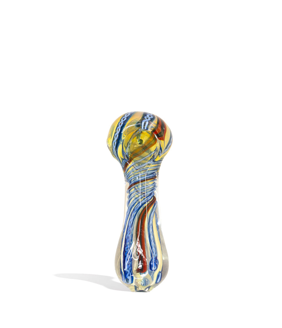 3.5 inch Mix Colored Hand Pipe glass hand pipe on white background