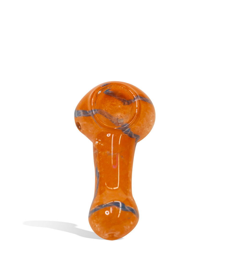 3 inch Twisted Design Hand Pipe glass hand pipe on white background
