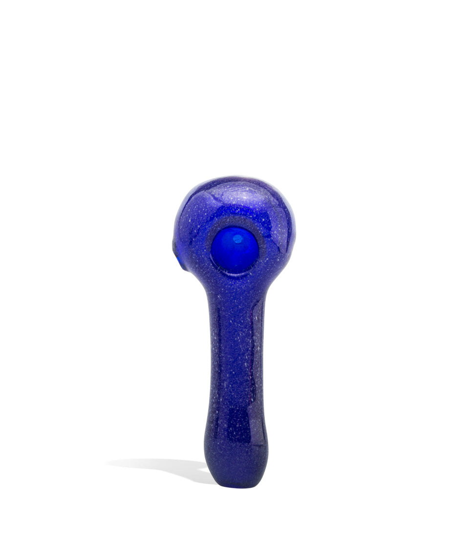4 inch Colored Tube Hand Pipe Glow in the Dark glass hand pipe on white background