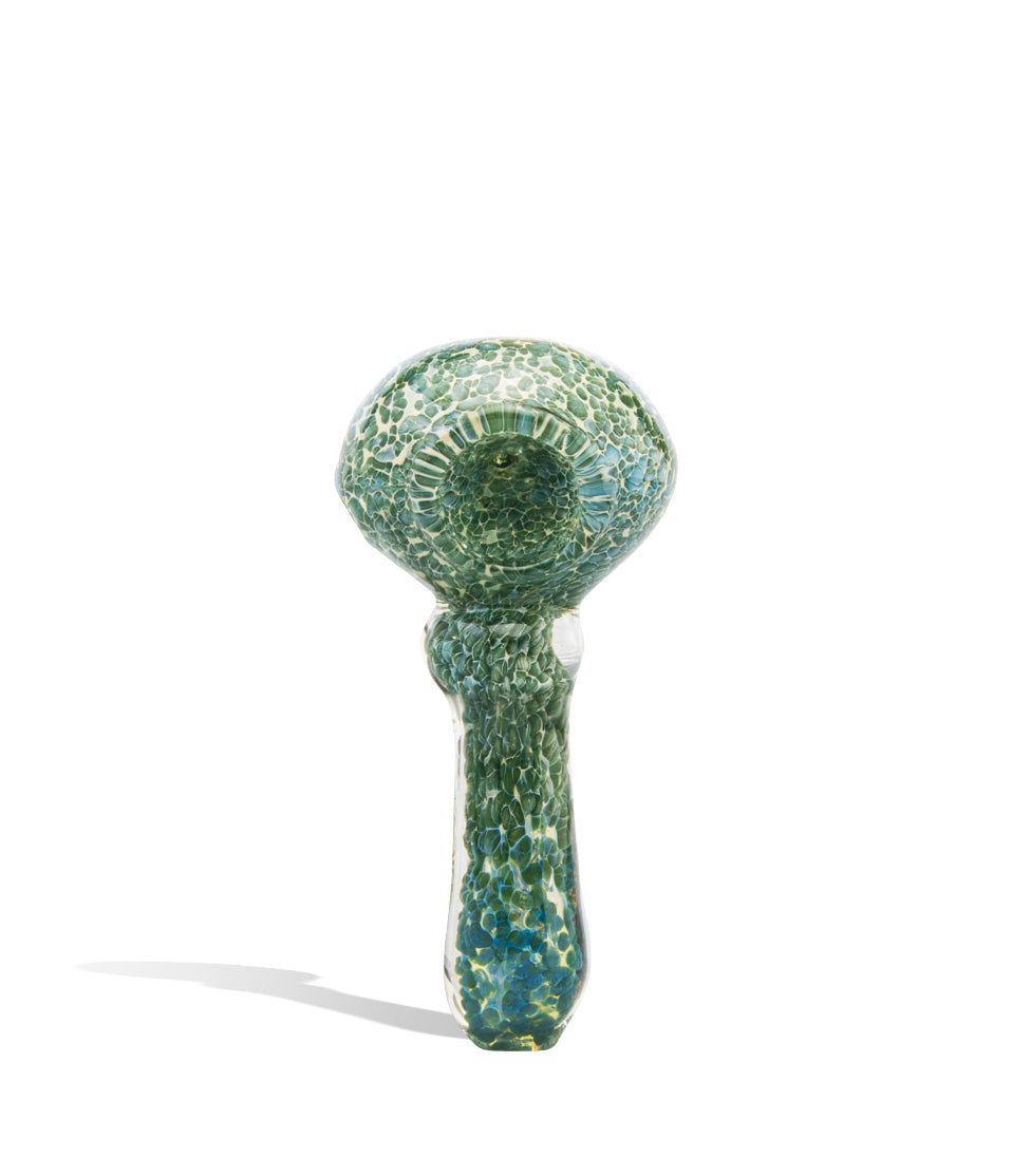 4 inch Fritted Colored Hand Pipe glass hand pipe on white background
