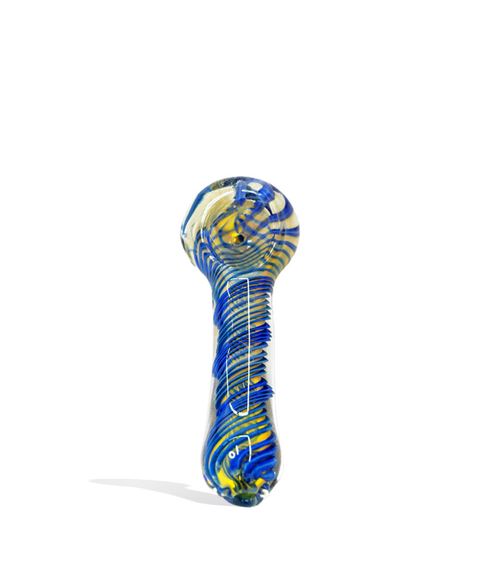 4 inch Fume and Art Mixed Color Hand Pipe glass hand pipe on white background