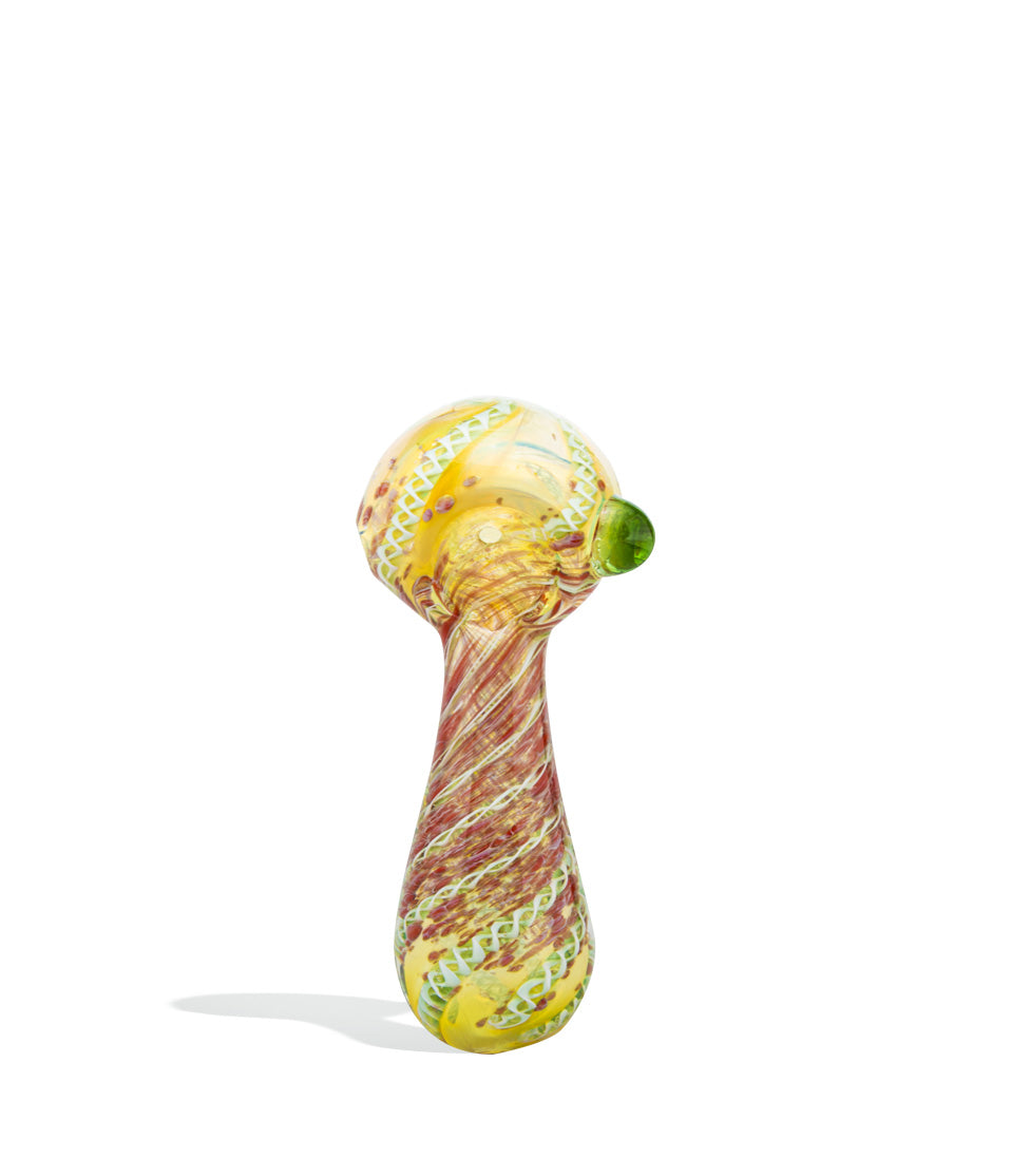 4 inch Hand Pipe Mixed Colors glass hand pipe on white background