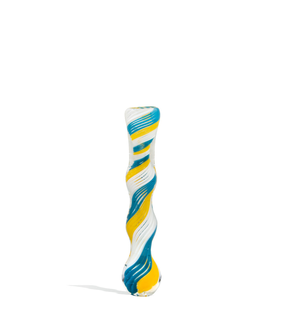 4 inch Multi Color Chillum glass chillum one hitter on white background