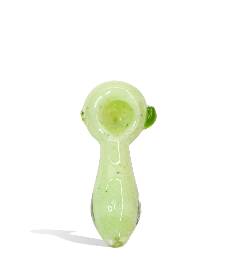 4 inch Slime Colored Mixed Hand Pipe glass hand pipe on white background
