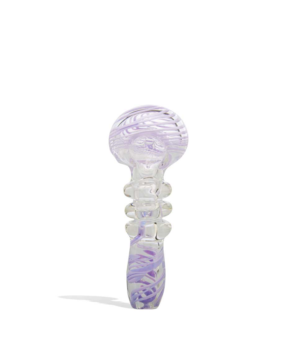 4 inch Spoon Hand Pipe with Slime Color glass hand pipe on white background