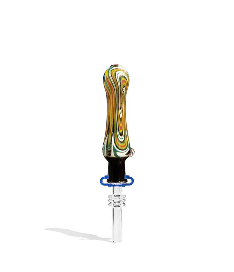 4 inch Swirl Patterned Nectar Straw nectar collector concentrate on white background