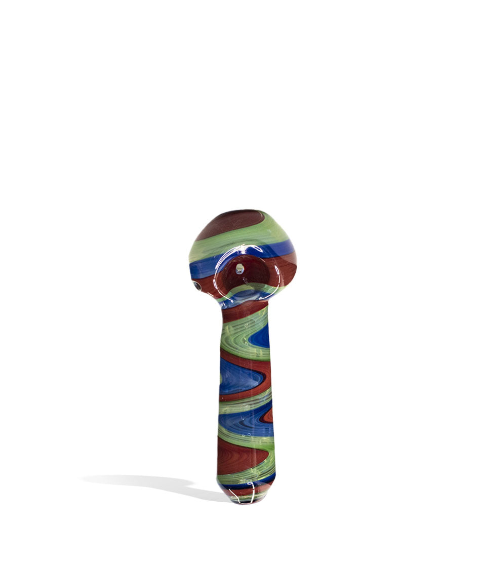4 Inch Zig Zag Hand Pipe glass hand pipe on white background