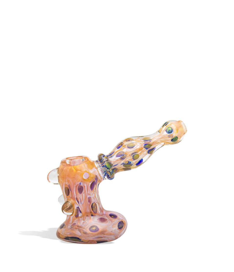 5 inch Fancy Colored Art Hammer Hand Pipe glass hand pipe on white background