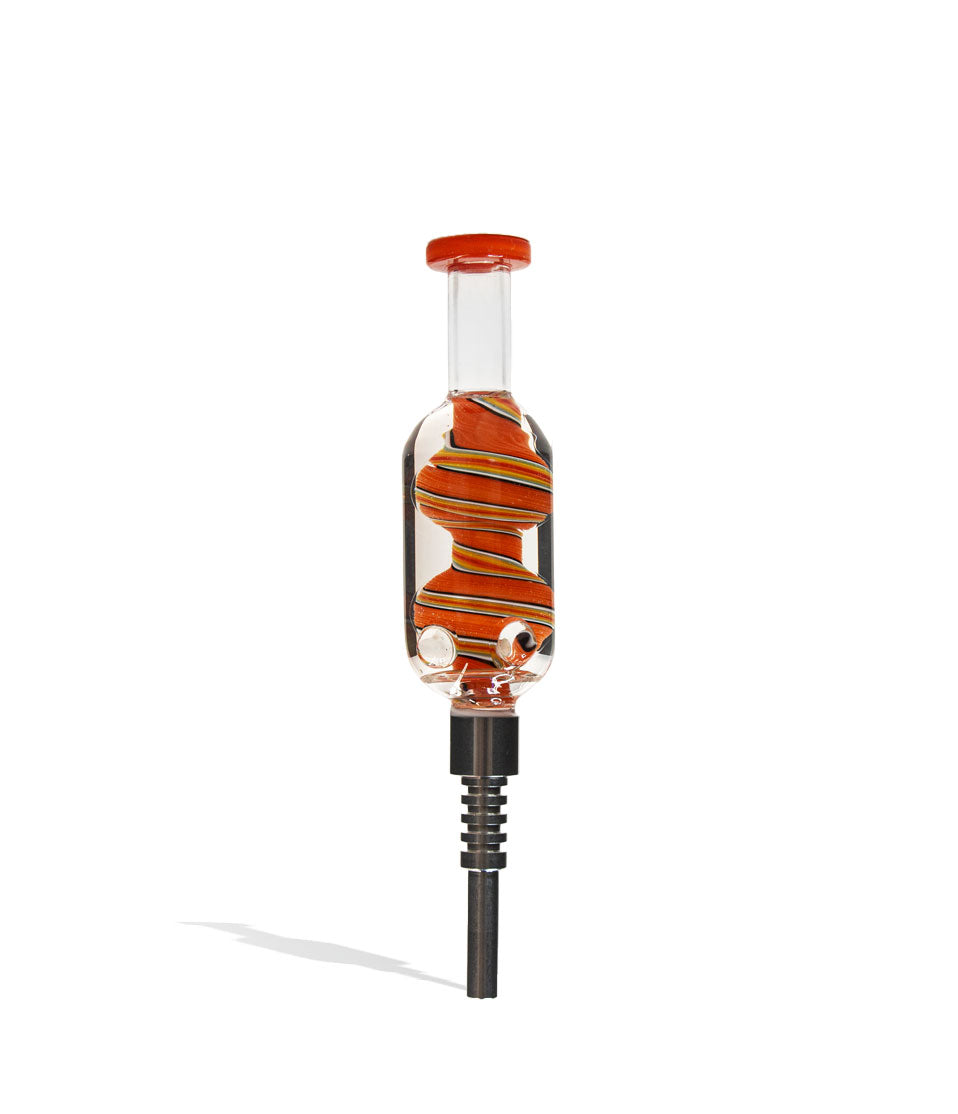 5 inch Glycerine Nectar Straw with Stainless Tip nectar collector concentrate on white background