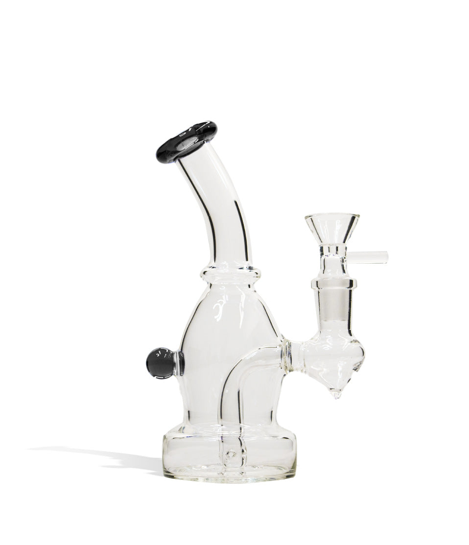 6 Inch Glass Water Pipe with Colored Lip glass water pipe bong on white background