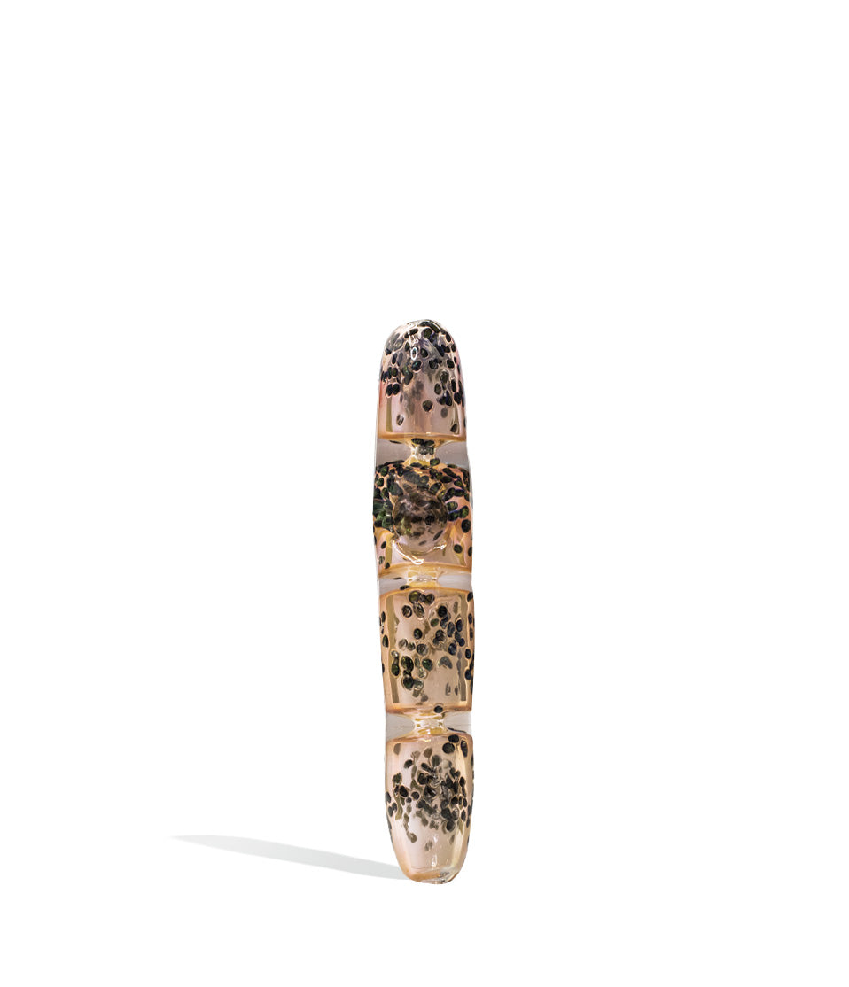 6 Inch Golden Steam Roller glass hand pipe on white background