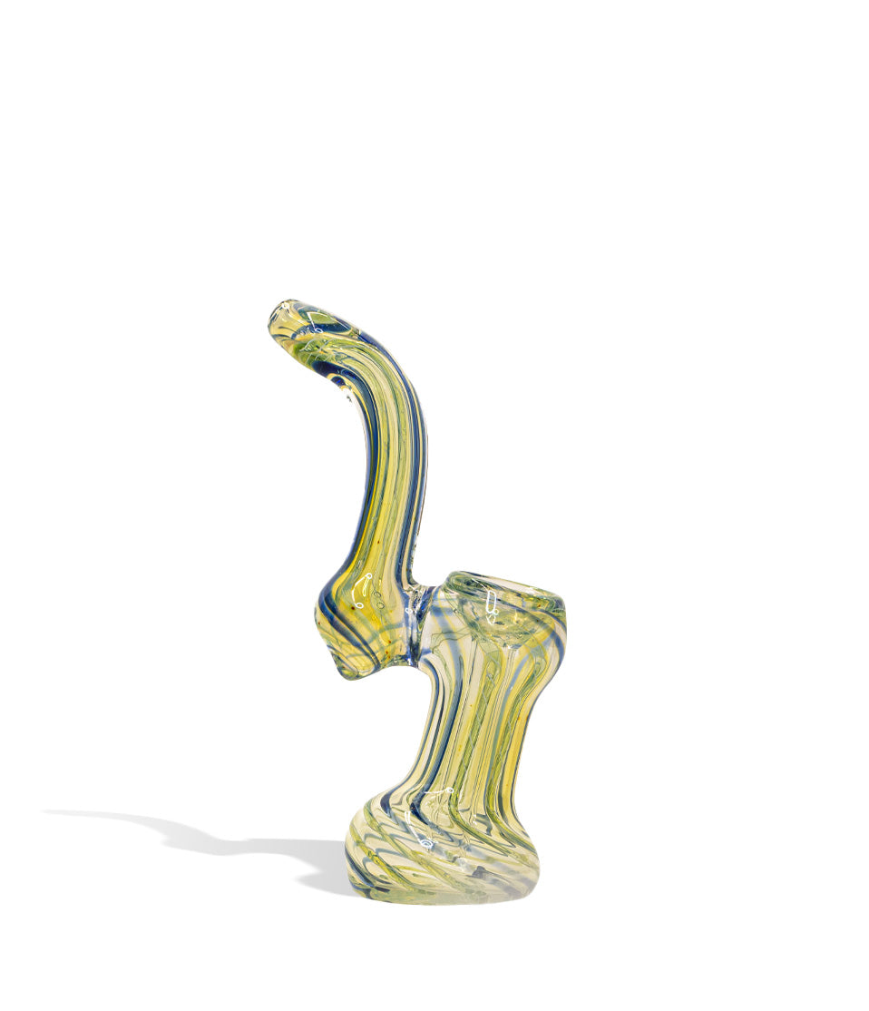 6 inch Medium Bubbler glass bubbler pipe on white background