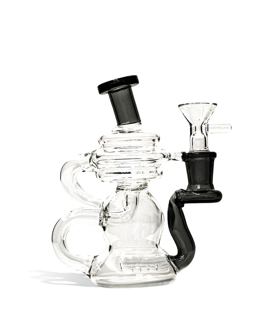 6 Inch Recycler Water pipe with Colored Mouthpiece glass water pipe bong on white background