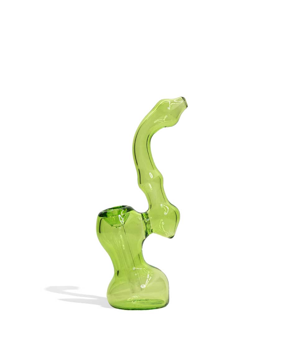 7 inch Medium Bubbler glass bubbler pipe on white background