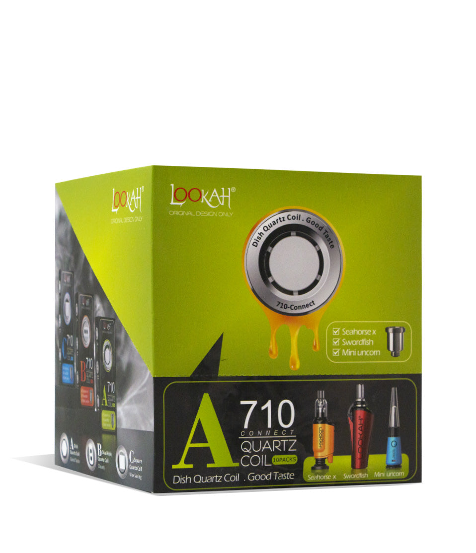 Lookah 710 Connect Quartz Coil 5pk replacement coil for Lookah vape on white background