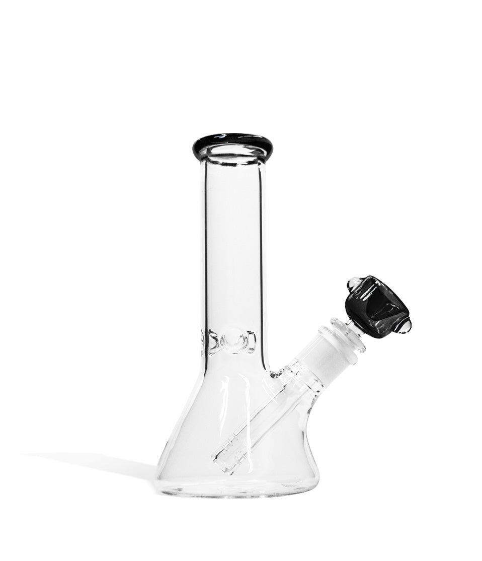 8 inch Beaker Water Pipe with Ice Pinch and Colored Bowl glass water pipe bong on white background
