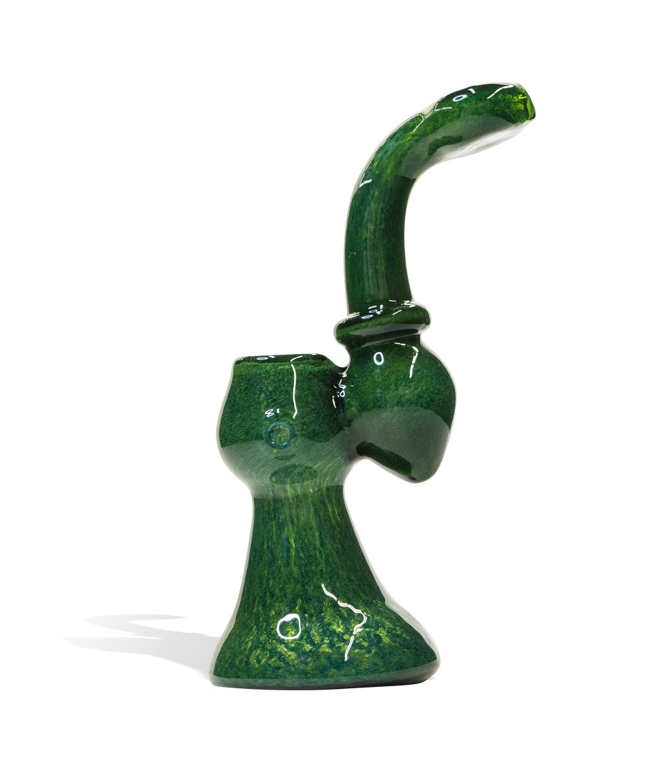 8 inch Green Premium Bubbler glass bubbler pipe on white background