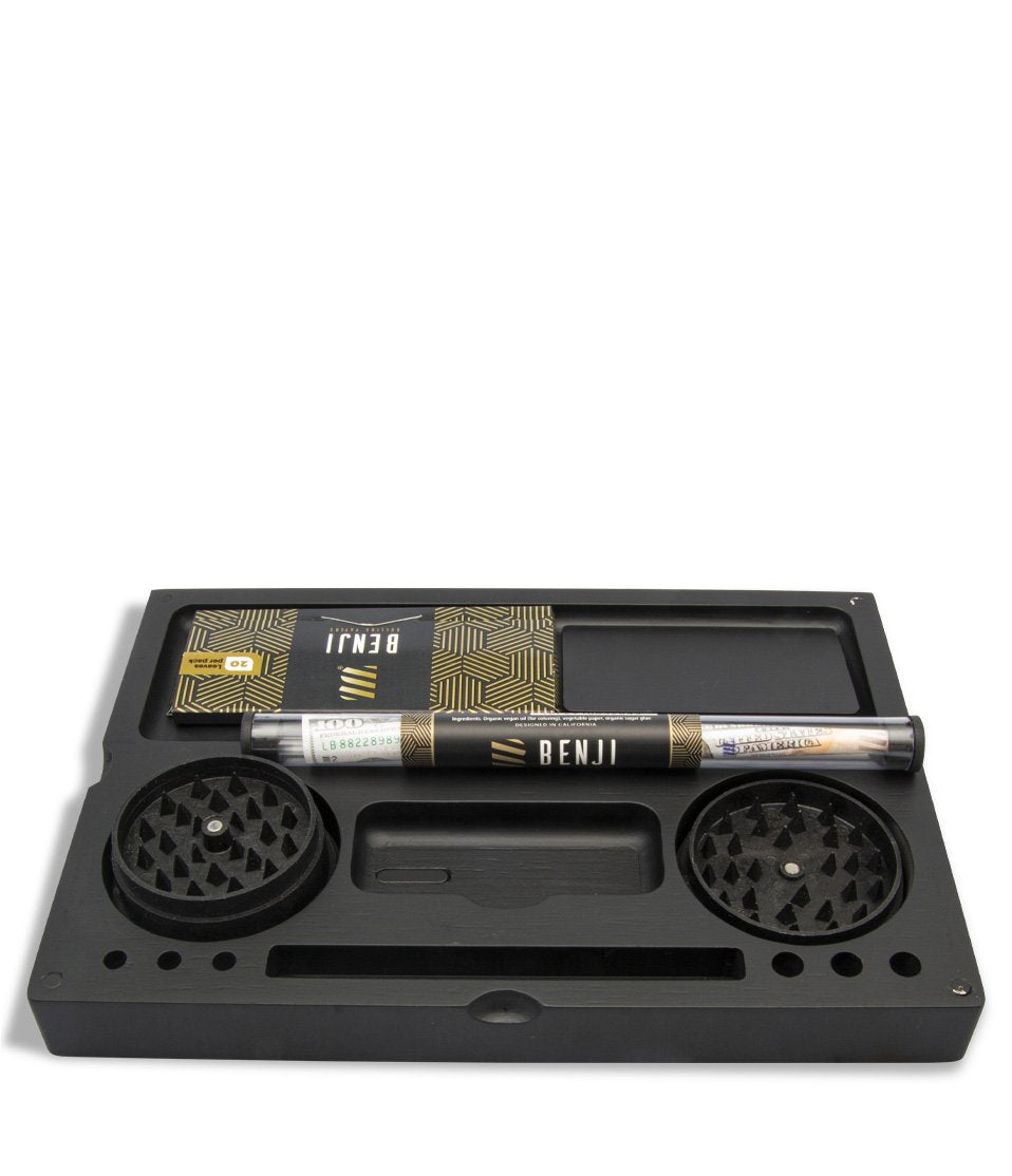 Benji Bankroll Bamboo Rolling Tray Kit rolling tray on white background