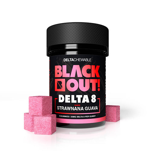 Black Out Delta 8 Gummies Strawnana Guava