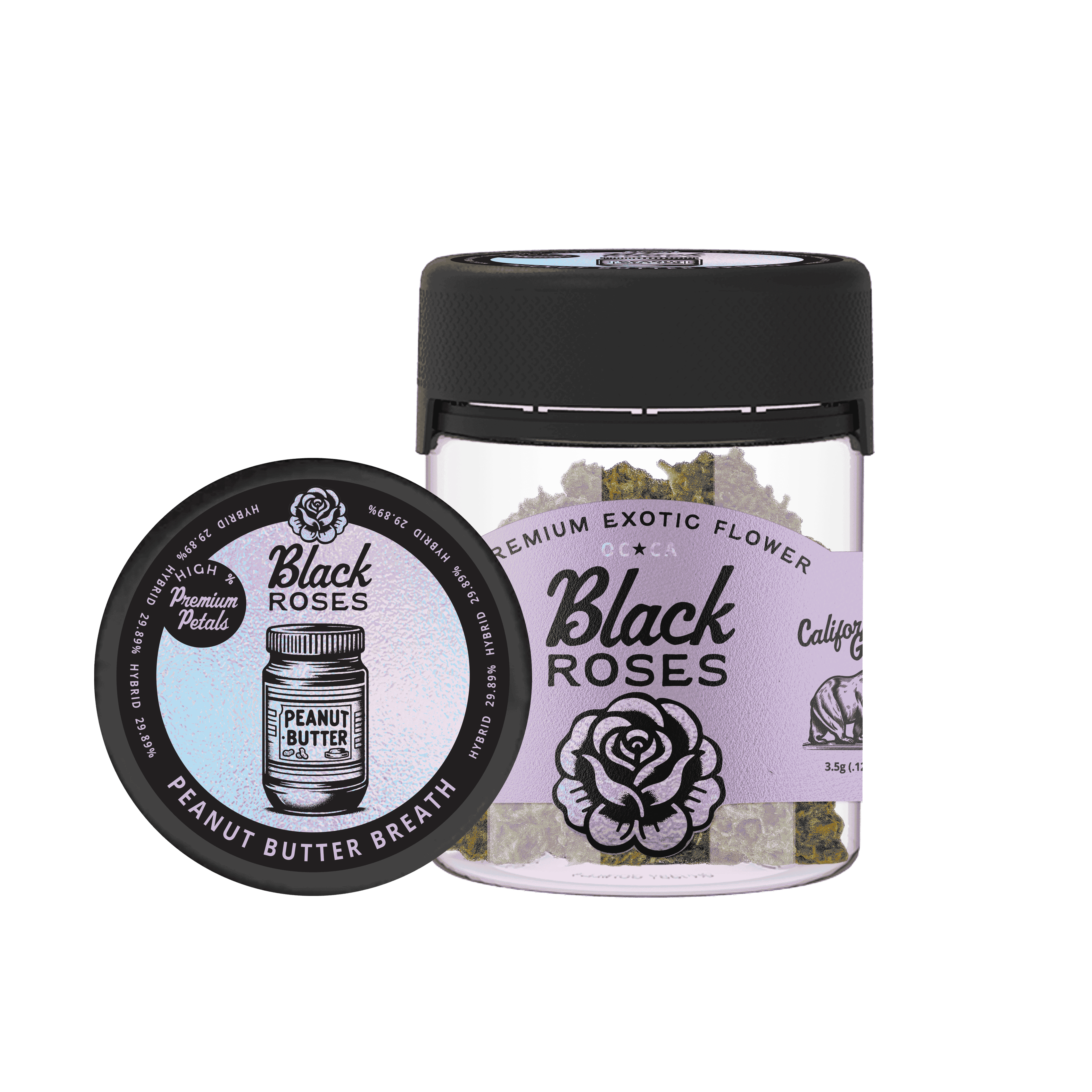 Black Roses Premium Exotic THCA Flower Peanut Butter Breath