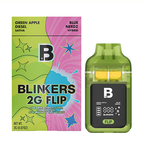Blinkers Flip - Green Apple Diesel - Blue Nerdz